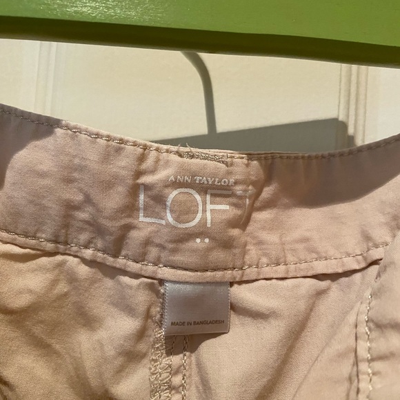 Loft beige cotton capris (00P) - Picture 2 of 4